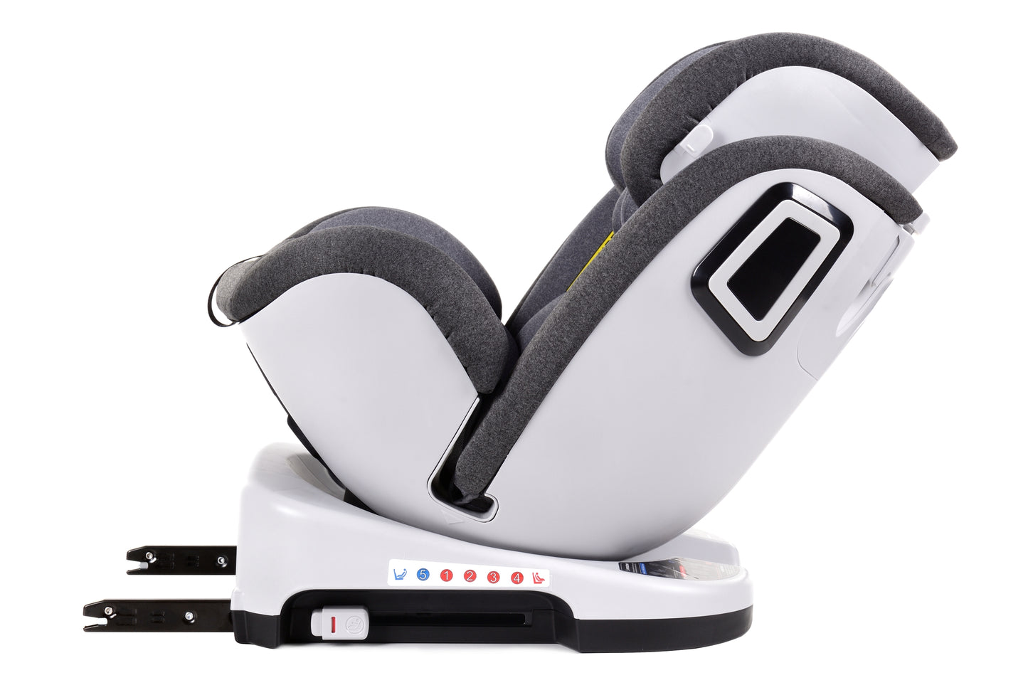 Scaun Auto Profesional Dedicat Pentru Copil, BABY JOLIE MADERA IDL Collection, 3 Grupe De Greutate Intre 0-36 Kg, Tehnologie ISOFIX, Centura TOP TETHER, Rotire 360 Grade cu Reglarea Pozitiei de Somn si a Inaltimii Tetierei, Gri