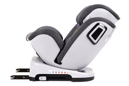 Scaun Auto Profesional Dedicat Pentru Copil, BABY JOLIE MADERA IDL Collection, 3 Grupe De Greutate Intre 0-36 Kg, Tehnologie ISOFIX, Centura TOP TETHER, Rotire 360 Grade cu Reglarea Pozitiei de Somn si a Inaltimii Tetierei, Gri