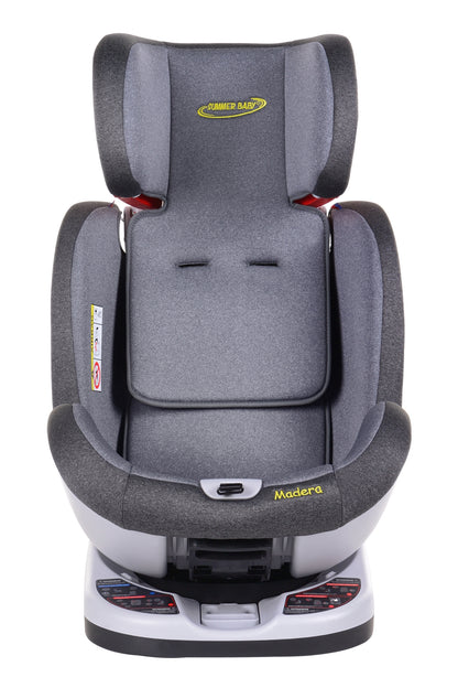Scaun Auto Profesional Dedicat Pentru Copil, BABY JOLIE MADERA IDL Collection, 3 Grupe De Greutate Intre 0-36 Kg, Tehnologie ISOFIX, Centura TOP TETHER, Rotire 360 Grade cu Reglarea Pozitiei de Somn si a Inaltimii Tetierei, Gri
