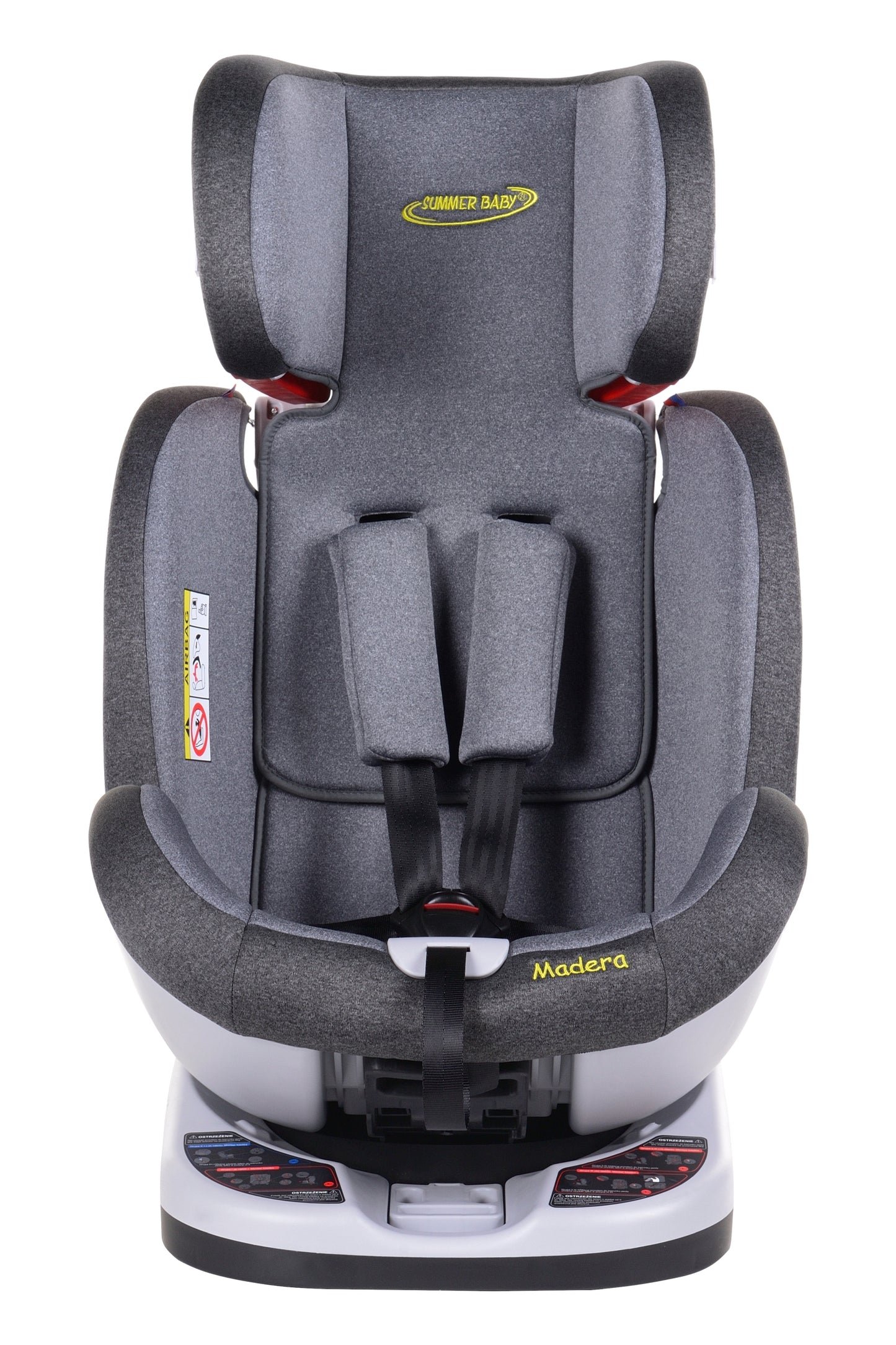 Scaun Auto Profesional Dedicat Pentru Copil, BABY JOLIE MADERA IDL Collection, 3 Grupe De Greutate Intre 0-36 Kg, Tehnologie ISOFIX, Centura TOP TETHER, Rotire 360 Grade cu Reglarea Pozitiei de Somn si a Inaltimii Tetierei, Gri