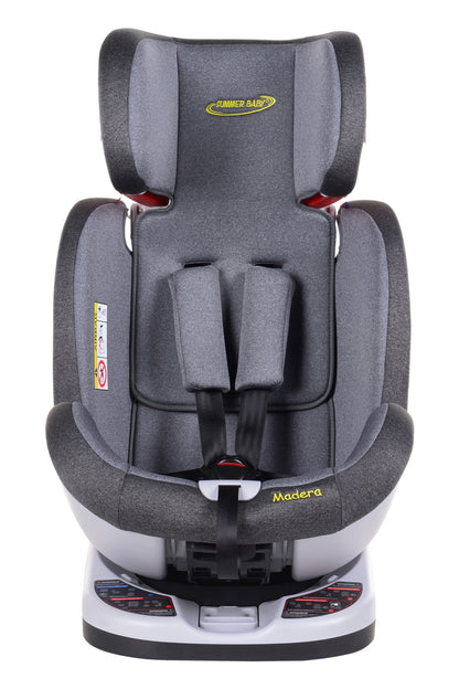 Scaun Auto Profesional Dedicat Pentru Copil, BABY JOLIE MADERA IDL Collection, 3 Grupe De Greutate Intre 0-36 Kg, Tehnologie ISOFIX, Centura TOP TETHER, Rotire 360 Grade cu Reglarea Pozitiei de Somn si a Inaltimii Tetierei, Gri
