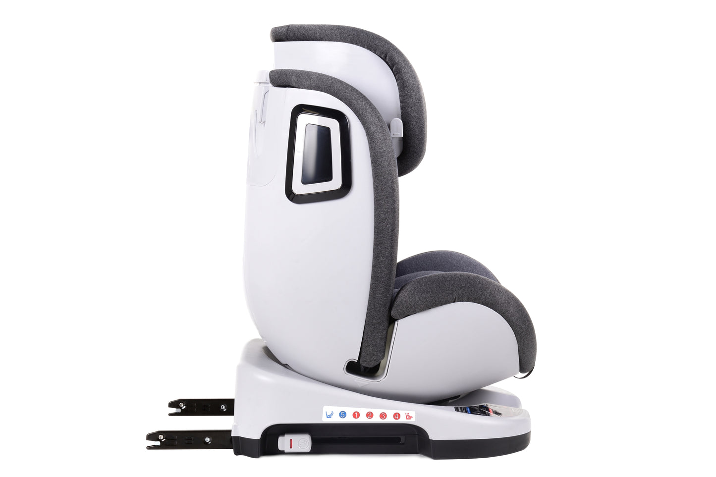 Scaun Auto Profesional Dedicat Pentru Copil, BABY JOLIE MADERA IDL Collection, 3 Grupe De Greutate Intre 0-36 Kg, Tehnologie ISOFIX, Centura TOP TETHER, Rotire 360 Grade cu Reglarea Pozitiei de Somn si a Inaltimii Tetierei, Gri