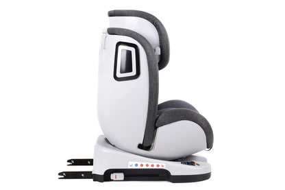 Scaun Auto Profesional Dedicat Pentru Copil, BABY JOLIE MADERA IDL Collection, 3 Grupe De Greutate Intre 0-36 Kg, Tehnologie ISOFIX, Centura TOP TETHER, Rotire 360 Grade cu Reglarea Pozitiei de Somn si a Inaltimii Tetierei, Gri