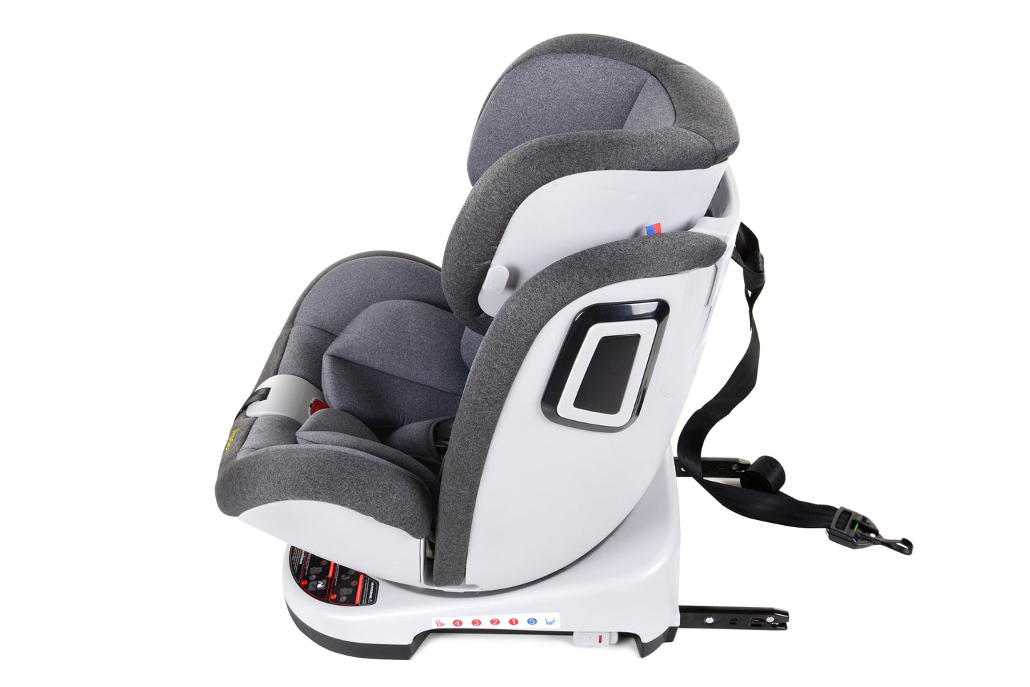 Scaun Auto Profesional Dedicat Pentru Copil, BABY JOLIE MADERA IDL Collection, 3 Grupe De Greutate Intre 0-36 Kg, Tehnologie ISOFIX, Centura TOP TETHER, Rotire 360 Grade cu Reglarea Pozitiei de Somn si a Inaltimii Tetierei, Gri