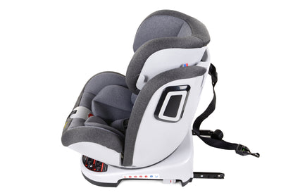 Scaun Auto Profesional Dedicat Pentru Copil, BABY JOLIE MADERA IDL Collection, 3 Grupe De Greutate Intre 0-36 Kg, Tehnologie ISOFIX, Centura TOP TETHER, Rotire 360 Grade cu Reglarea Pozitiei de Somn si a Inaltimii Tetierei, Gri