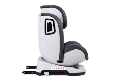 Scaun Auto Profesional Dedicat Pentru Copil, BABY JOLIE MADERA IDL Collection, 3 Grupe De Greutate Intre 0-36 Kg, Tehnologie ISOFIX, Centura TOP TETHER, Rotire 360 Grade cu Reglarea Pozitiei de Somn si a Inaltimii Tetierei, Gri