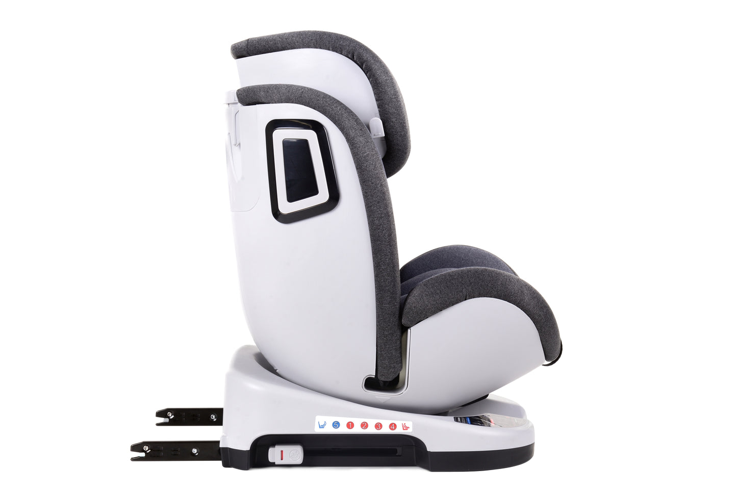 Scaun Auto Profesional Dedicat Pentru Copil, BABY JOLIE MADERA IDL Collection, 3 Grupe De Greutate Intre 0-36 Kg, Tehnologie ISOFIX, Centura TOP TETHER, Rotire 360 Grade cu Reglarea Pozitiei de Somn si a Inaltimii Tetierei, Gri