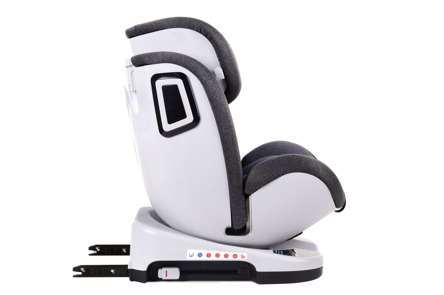 Scaun Auto Profesional Dedicat Pentru Copil, BABY JOLIE MADERA IDL Collection, 3 Grupe De Greutate Intre 0-36 Kg, Tehnologie ISOFIX, Centura TOP TETHER, Rotire 360 Grade cu Reglarea Pozitiei de Somn si a Inaltimii Tetierei, Gri