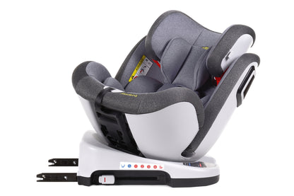 Scaun Auto Profesional Dedicat Pentru Copil, BABY JOLIE MADERA IDL Collection, 3 Grupe De Greutate Intre 0-36 Kg, Tehnologie ISOFIX, Centura TOP TETHER, Rotire 360 Grade cu Reglarea Pozitiei de Somn si a Inaltimii Tetierei, Gri