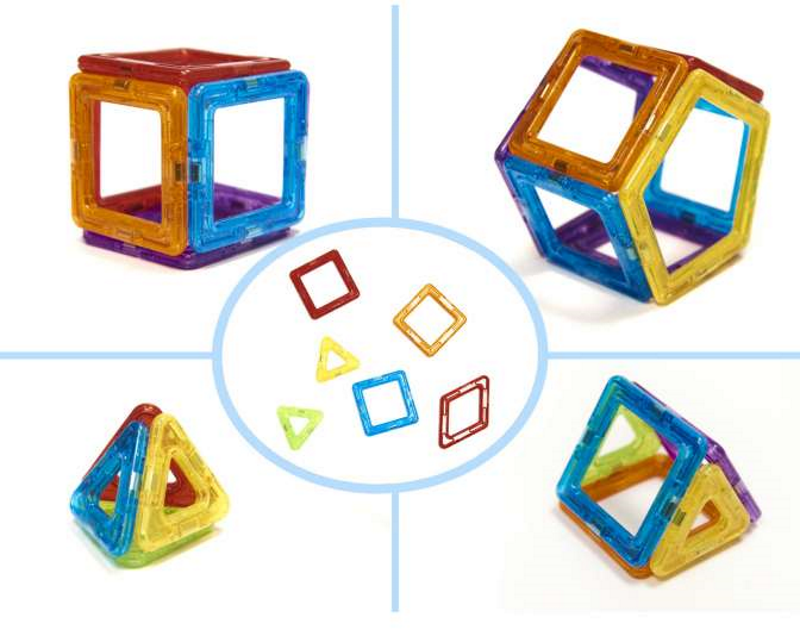 Set Inteligent de Constructie Mini Magical Magnet idealSTORE Include 157 de Piese Magnetice Multicolore, Modele si Forme Nelimitate de Construit, Educativ- Creativ, Maganeti Neodim, Incurajeaza Gandirea Creativa
