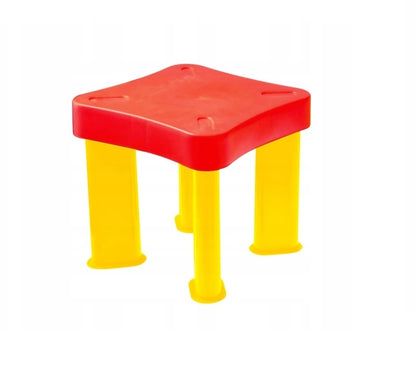 Set masa picnic pentru copii cu 2 scaune idealSTORE Yelow Snoby, Dimensiuni 43.5 x 78 x 47 cm, Ideala pentru desen, colorat, joaca sau alte activitati creative, Maxim 25 kg