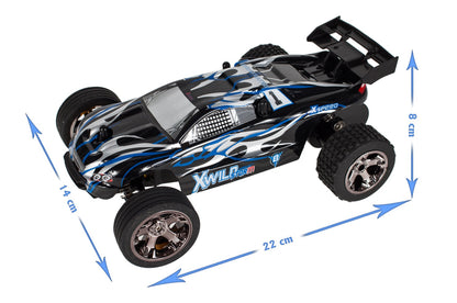 Masinuta cu telecomanda si suspensii OFF-ROAD idealBlue Sport, Dimensiuni 22 x 14 x 8 cm, Scara 1:22, Manevrabilitate ridicata, Dezvolta coordonarea si abilitatile motrice, Maxim 15/h