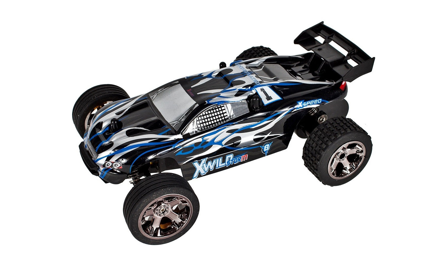 Masinuta cu telecomanda si suspensii OFF-ROAD idealBlue Sport, Dimensiuni 22 x 14 x 8 cm, Scara 1:22, Manevrabilitate ridicata, Dezvolta coordonarea si abilitatile motrice, Maxim 15/h