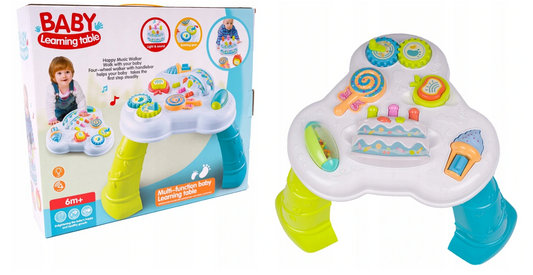 Centru de activitati multicolor interactiv idealSTORE Masuta cu tort, Accesorizata cu diverse jucarii, sunete si lumini