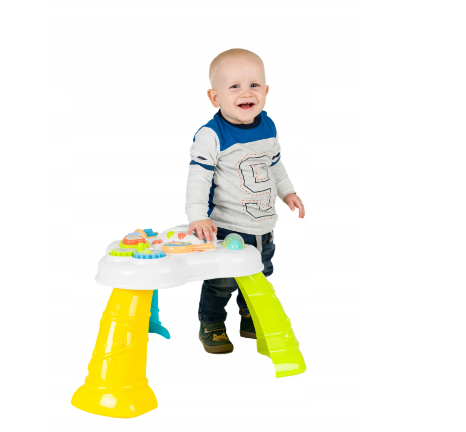 Centru de activitati multicolor interactiv idealSTORE Masuta cu tort, Accesorizata cu diverse jucarii, sunete si lumini