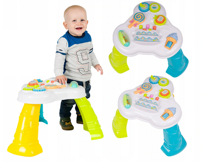Centru de activitati multicolor interactiv idealSTORE Masuta cu tort, Accesorizata cu diverse jucarii, sunete si lumini