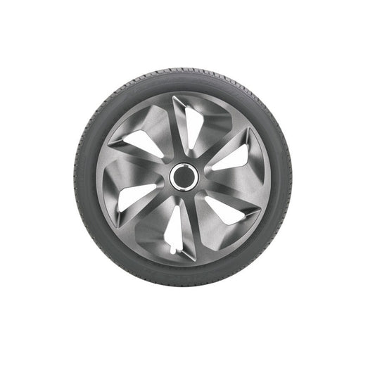 Set 4 Capace roti IDL -16 inch - Capace roti Grafit Roco cu inel cromat, material rezistent la viteze mari