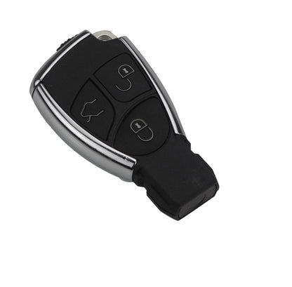 Carcasa telecomanda compatibila Mercedes, 3 butoane, Model cu laterale cromate