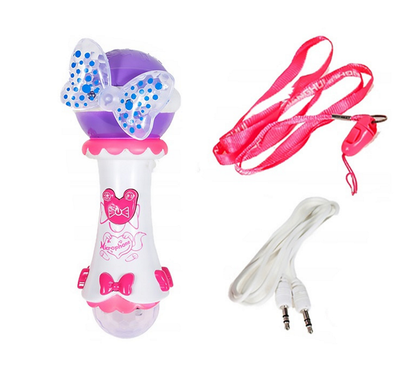 Microfon idealSTORE LITTLE STAR, Excelent pentru micile cantarete, Ideal pentru petreceri si karaoke de neuitat, Functie de schimbare a vocii, Inregistrare voce, Karaoke