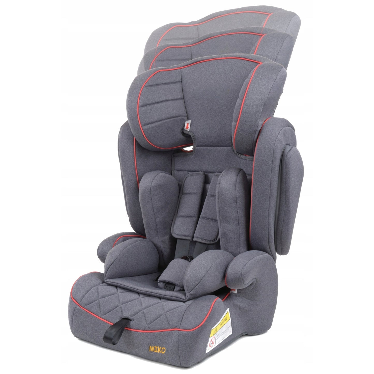 Scaun Auto Profesional Dedicat Pentru Copil Baby Jolie MIKO IDL Collection, Grupa Greutate 9-36 kg, Centuri de Siguranta in 3 Puncte, Tetiera Reglabila, Poate Fi Folosit Si Ca Baza, Husa Detasabila, Dimensiune Universala, Gri