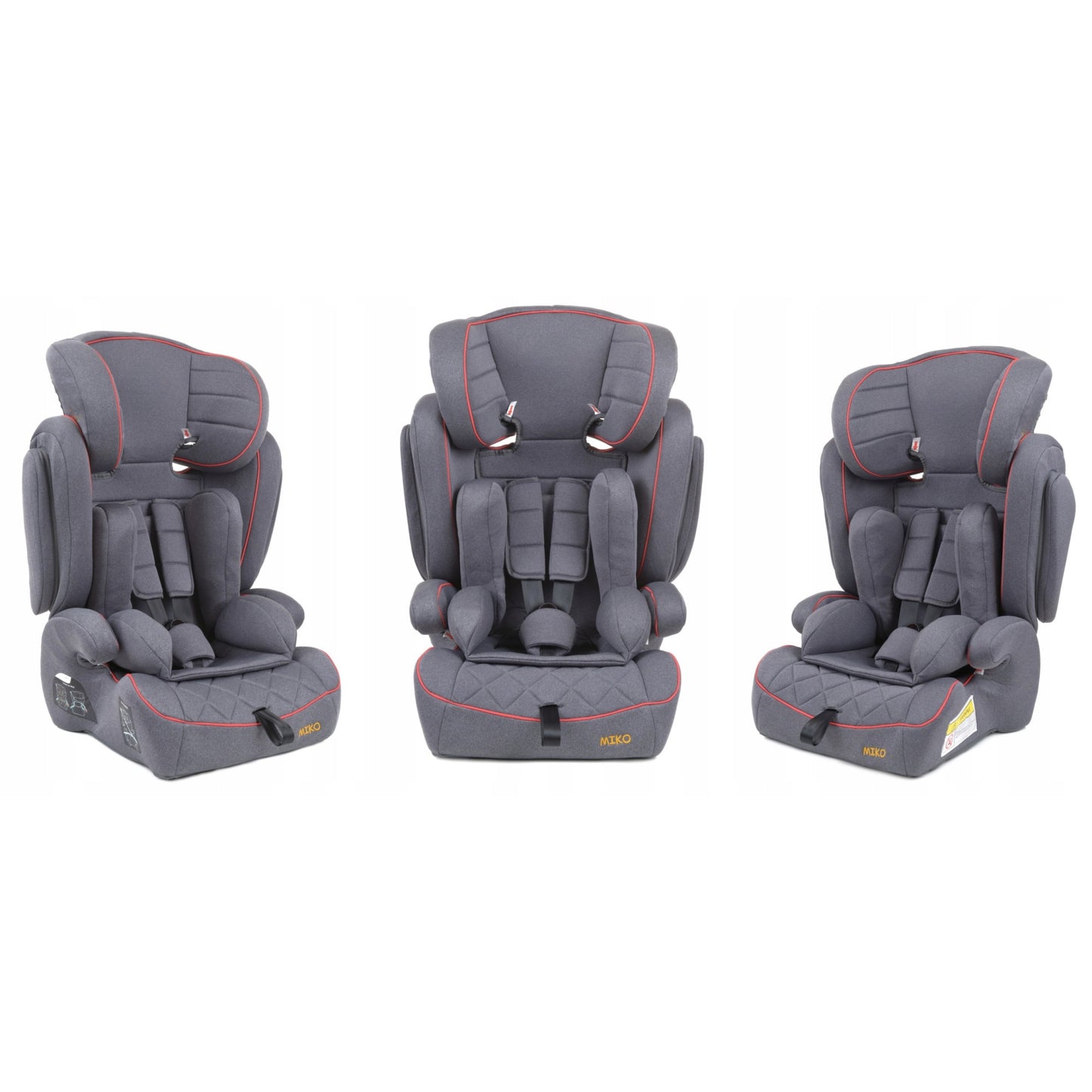 Scaun Auto Profesional Dedicat Pentru Copil Baby Jolie MIKO IDL Collection, Grupa Greutate 9-36 kg, Centuri de Siguranta in 3 Puncte, Tetiera Reglabila, Poate Fi Folosit Si Ca Baza, Husa Detasabila, Dimensiune Universala, Gri