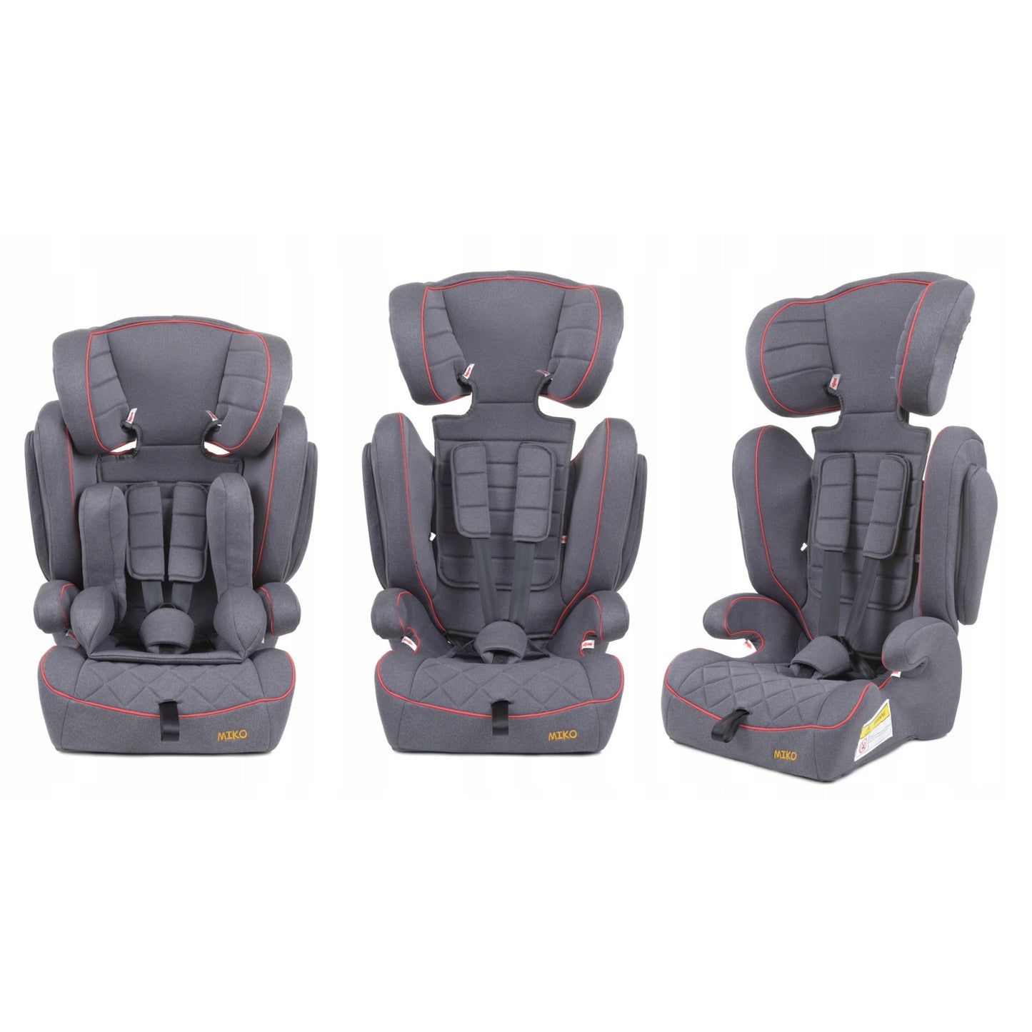Scaun Auto Profesional Dedicat Pentru Copil Baby Jolie MIKO IDL Collection, Grupa Greutate 9-36 kg, Centuri de Siguranta in 3 Puncte, Tetiera Reglabila, Poate Fi Folosit Si Ca Baza, Husa Detasabila, Dimensiune Universala, Gri