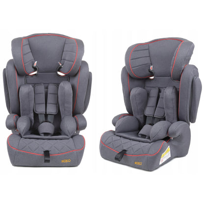 Scaun Auto Profesional Dedicat Pentru Copil Baby Jolie MIKO IDL Collection, Grupa Greutate 9-36 kg, Centuri de Siguranta in 3 Puncte, Tetiera Reglabila, Poate Fi Folosit Si Ca Baza, Husa Detasabila, Dimensiune Universala, Gri