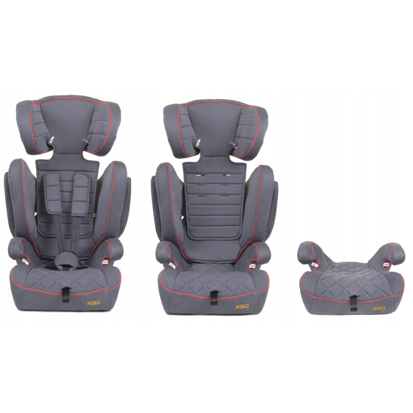 Scaun Auto Profesional Dedicat Pentru Copil Baby Jolie MIKO IDL Collection, Grupa Greutate 9-36 kg, Centuri de Siguranta in 3 Puncte, Tetiera Reglabila, Poate Fi Folosit Si Ca Baza, Husa Detasabila, Dimensiune Universala, Gri