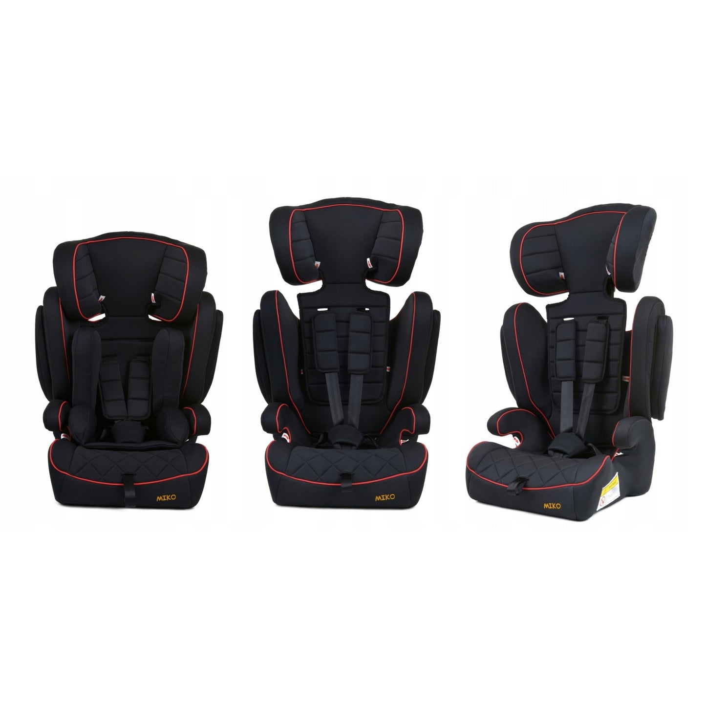 Scaun Auto Profesional Dedicat Pentru Copil Baby Jolie MIKO IDL Collection, Grupa Greutate 9-36 kg, Centuri de Siguranta in 3 Puncte, Tetiera Reglabila, Poate Fi Folosit Si Ca Baza, Husa Detasabila, Dimensiune Universala, Negru