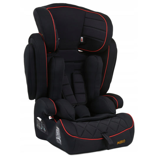 Scaun Auto Profesional Dedicat Pentru Copil Baby Jolie MIKO IDL Collection, Grupa Greutate 9-36 kg, Centuri de Siguranta in 3 Puncte, Tetiera Reglabila, Poate Fi Folosit Si Ca Baza, Husa Detasabila, Dimensiune Universala, Negru
