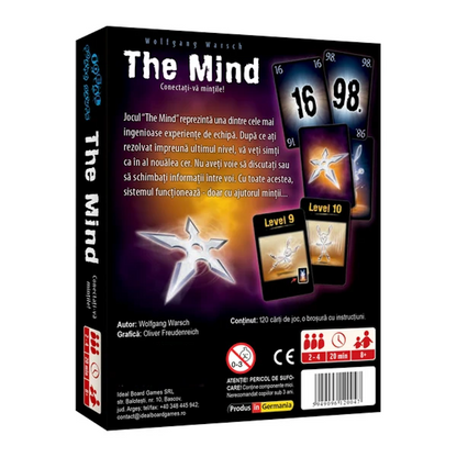 Joc de societate The Mind idealSTORE, Joc ingenios, de Echipa, 120 carti de joc, 1 Regulament