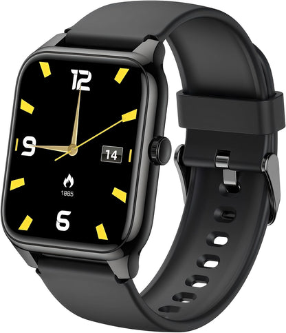 Smartwatch MiniWatch Collection IdealStore, Ecran AMOLED HD 1.78 inch, Preluare Apeluri si Mesaje Bluetooth, Monitorizare Ritm Cardiac, Asistent Vocal, Difuzor si Microfon incorporat, RedareMP3, IP68, Alarma, Android-IOS, Long Battery, Black Edition