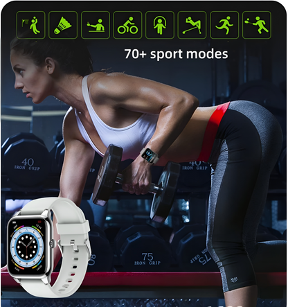 Smartwatch MiniWatch Collection IdealStore, Ecran AMOLED HD 1.78 inch, Preluare Apeluri si Mesaje Bluetooth, Monitorizare Ritm Cardiac, Asistent Vocal, Difuzor si Microfon incorporat, RedareMP3, IP68, Alarma, Android-IOS, Long Battery, Gray Edition