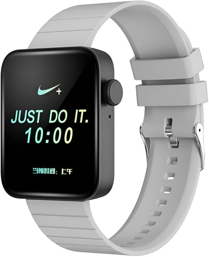 Smartwatch MiniWatch Collection IdealStore, Ecran AMOLED HD 1.78 inch, Preluare Apeluri si Mesaje Bluetooth, Monitorizare Ritm Cardiac, Asistent Vocal, Difuzor si Microfon incorporat, RedareMP3, IP68, Alarma, Android-IOS, Long Battery, Gray Edition