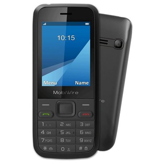 Telefon Mobil Mobiwire Nakai, Ecran 1.8 inch, Single Sim, Memorie 16 MB RAM, Retea 2G, Camera Foto/Video, Bluetooth, Negru