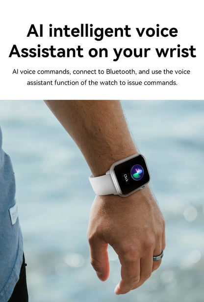 Ceas Smartwatch ModernWatchIdealStore, Ecran AMOLED HD 1.78 inch, Preluare Apeluri si Mesaje Bluetooth, NFC, Monitorizare Ritm Cardiac si Somn, Asistent Vocal, Difuzor si Microfon incorporat, IP67, Alarma, Android-IOS, Long Battery, Black Edition