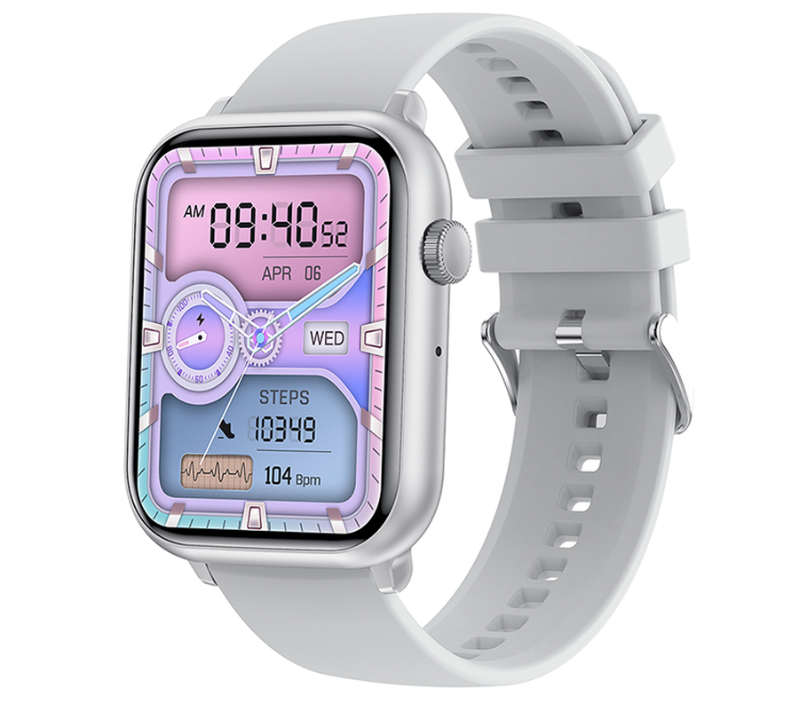 Ceas Smartwatch ModernWatchIdealStore, Ecran AMOLED HD 1.78 inch, Preluare Apeluri si Mesaje Bluetooth, NFC, Monitorizare Ritm Cardiac si Somn, Asistent Vocal, Difuzor si Microfon incorporat, IP67, Alarma, Android-IOS, Long Battery, Gray Edition