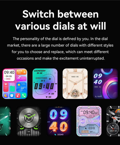 Ceas Smartwatch ModernWatchIdealStore, Ecran AMOLED HD 1.78 inch, Preluare Apeluri si Mesaje Bluetooth, NFC, Monitorizare Ritm Cardiac si Somn, Asistent Vocal, Difuzor si Microfon incorporat, IP67, Alarma, Android-IOS, Long Battery, Black Metal Edition