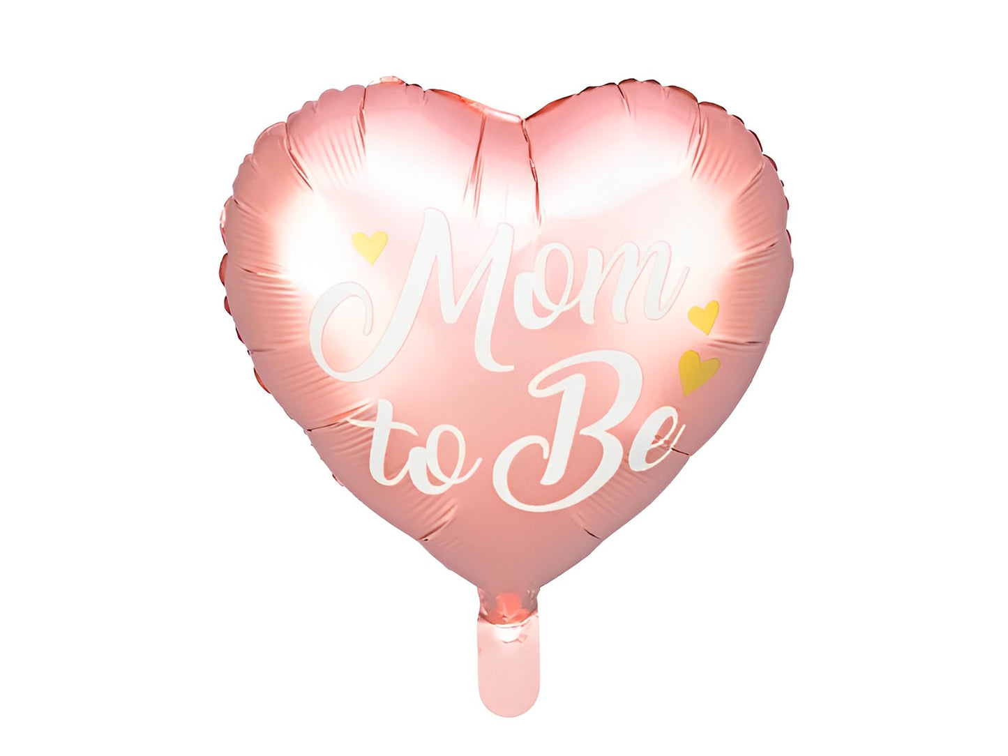 Balon Roz MOM TO BE IdealStore din folie lucioasa in Forma de Inima, Dimensiune 35 cm, Recomandat pentru umflarea cu Heliu, Ideale pentru petrecerea Baby Shower