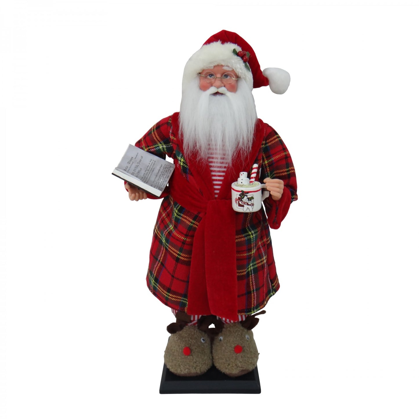 Decoratiune Mos Craciun, 18 x 15 x 45.72 cm, Rosu/Alb