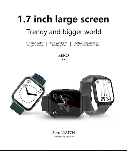 Ceas SmartWatch ZeroFit idealStore, Ultra Slim 1.7', Monitorizare Ritm Cardicac, Tensiunea Arteriala 24/7, Notificari Apeluri/Mesaje, Multi Sport, Autonomie Ridicata, Rezistent la Apa, Negru