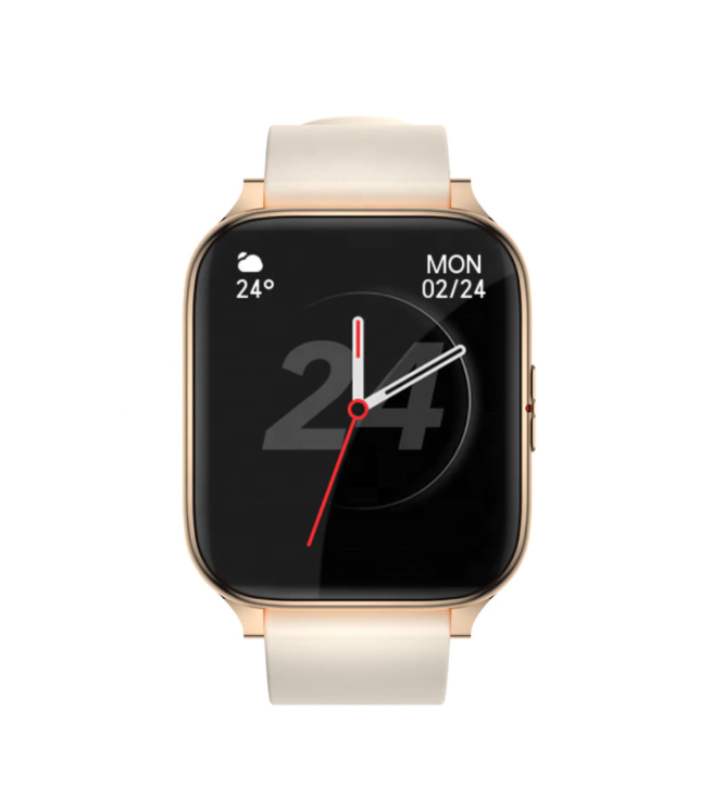 Ceas SmartWatch ZeroFit idealStore, Ultra Slim 1.7', Monitorizare Ritm Cardicac, Tensiunea Arteriala 24/7, Notificari Apeluri/Mesaje, Multi Sport, Autonomie Ridicata, Rezistent la Apa, Gold