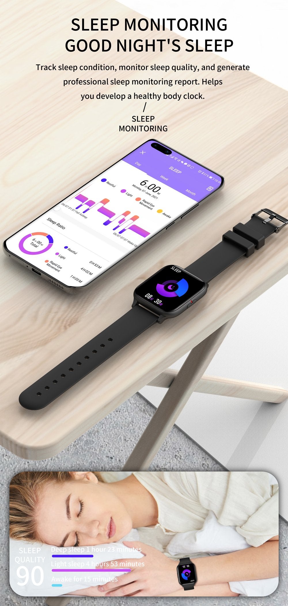 Ceas SmartWatch ZeroFit idealStore, Ultra Slim 1.7', Monitorizare Ritm Cardicac, Tensiunea Arteriala 24/7, Notificari Apeluri/Mesaje, Multi Sport, Autonomie Ridicata, Rezistent la Apa, Gold