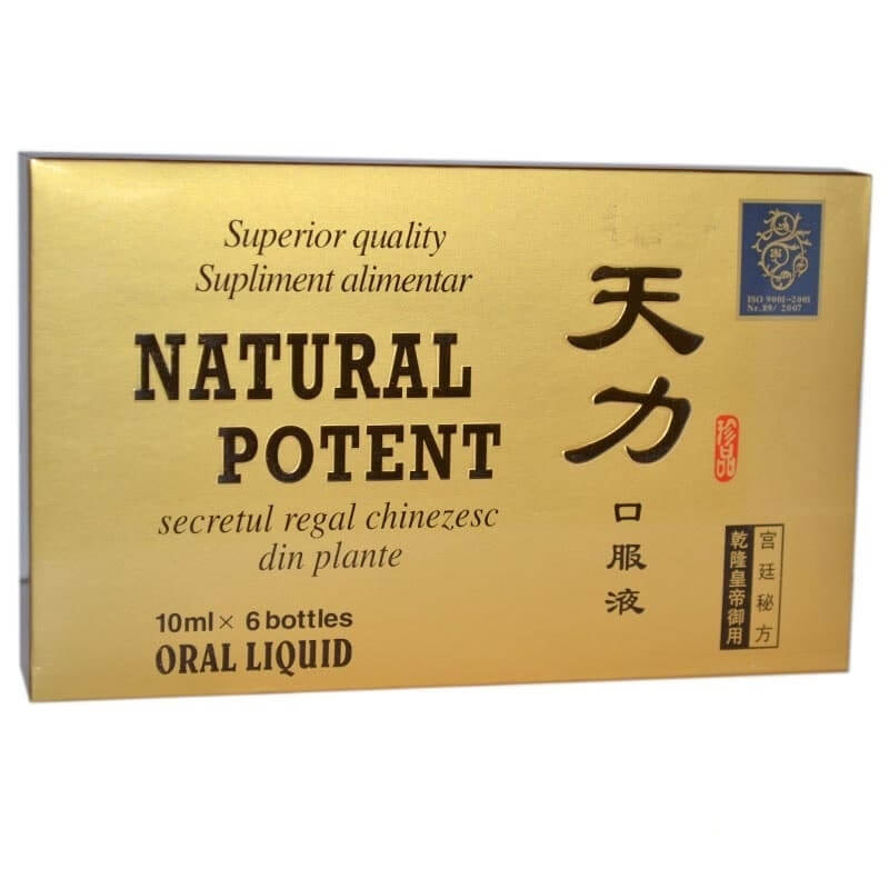 Supliment alimentar NATURAL POTENT, 6 fiole X 10 ml
