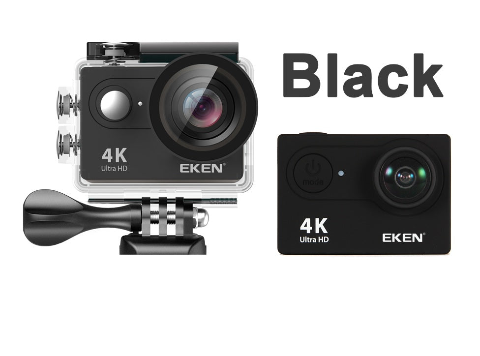 Camera video EKEN Ultra HD 4K super sport 170 grade,Subacvatica 30 m, Wi-Fi Hotspot,Kit accesorii sport, HDMI, 2-inch, NEGRU+ Telecomanda Cadou