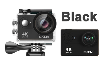 Camera video EKEN Ultra HD 4K super sport 170 grade,Subacvatica 30 m, Wi-Fi Hotspot,Kit accesorii sport, HDMI, 2-inch, NEGRU+ Telecomanda Cadou