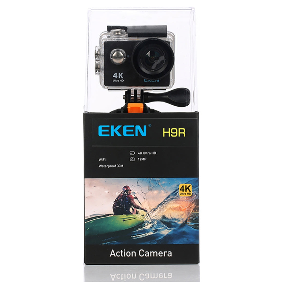 Camera video EKEN Ultra HD 4K super sport 170 grade,Subacvatica 30 m, Wi-Fi Hotspot,Kit accesorii sport, HDMI, 2-inch, NEGRU+ Telecomanda Cadou
