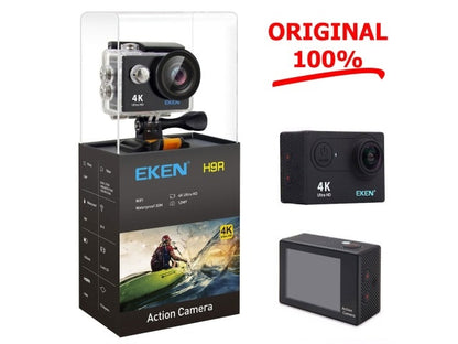 Camera video EKEN Ultra HD 4K super sport 170 grade,Subacvatica 30 m, Wi-Fi Hotspot,Kit accesorii sport, HDMI, 2-inch, NEGRU+ Telecomanda Cadou
