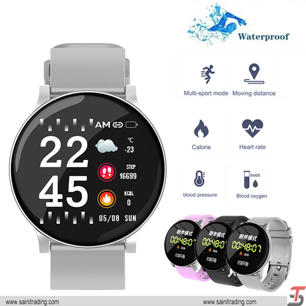 Ceas SmartWatch si Bratara Fitness 2in1 BestProof Extra 8, Monitorizare pasi si distanta, Detectarea frecventei cardiace, Functie Anti-lost, Afisaj Meteo, Notificari apeluri/mesaje, Impermeabilitate IP67, Metalic Argintiu