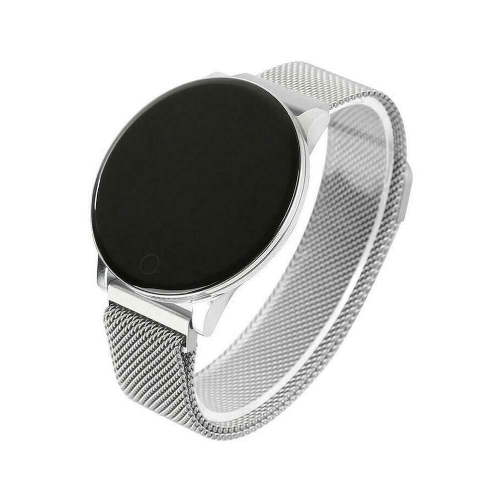 Ceas SmartWatch si Bratara Fitness 2in1 BestProof Extra 8, Monitorizare pasi si distanta, Detectarea frecventei cardiace, Functie Anti-lost, Afisaj Meteo, Notificari apeluri/mesaje, Impermeabilitate IP67, Metalic Argintiu